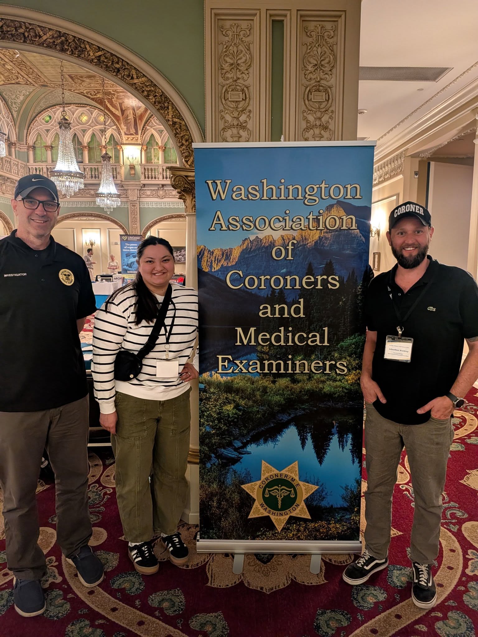 Johnathan Waldrop at the Washington Association of Coroners and Medical Examiners event